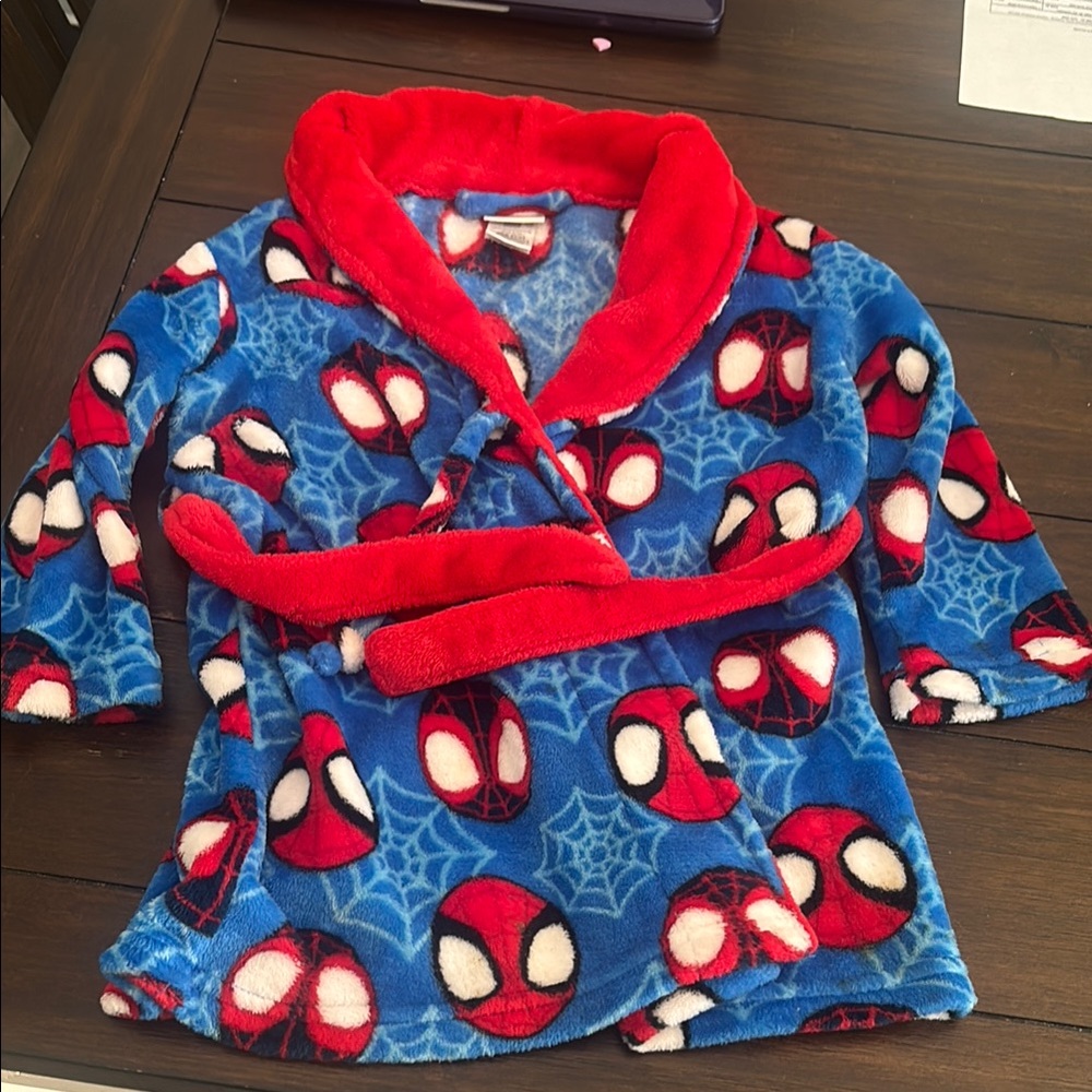 Marvel Spider-Man Plush Kids' Robe - Red and Blue